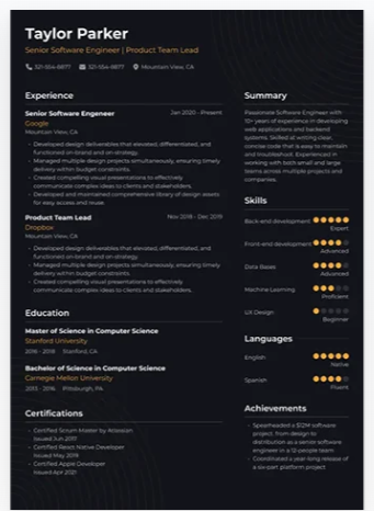 Madrid Resume Template