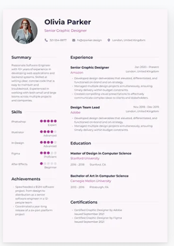 London Resume Template
