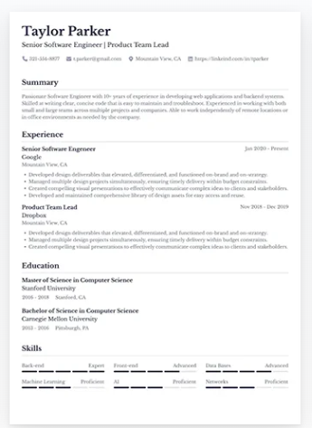 Paris Resume Template